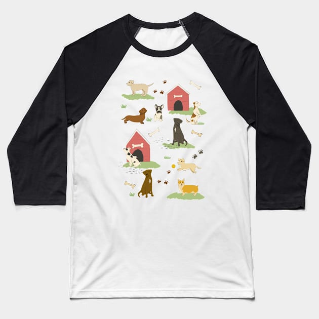 Dog Days Baseball T-Shirt by latheandquill